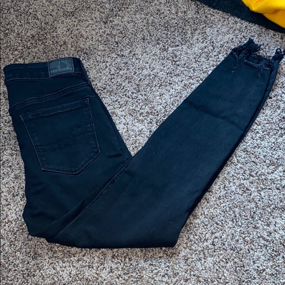 Black ripped jeans
